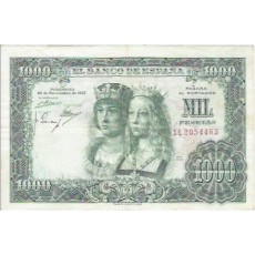 Espanha 1000 Pesetas 1957
